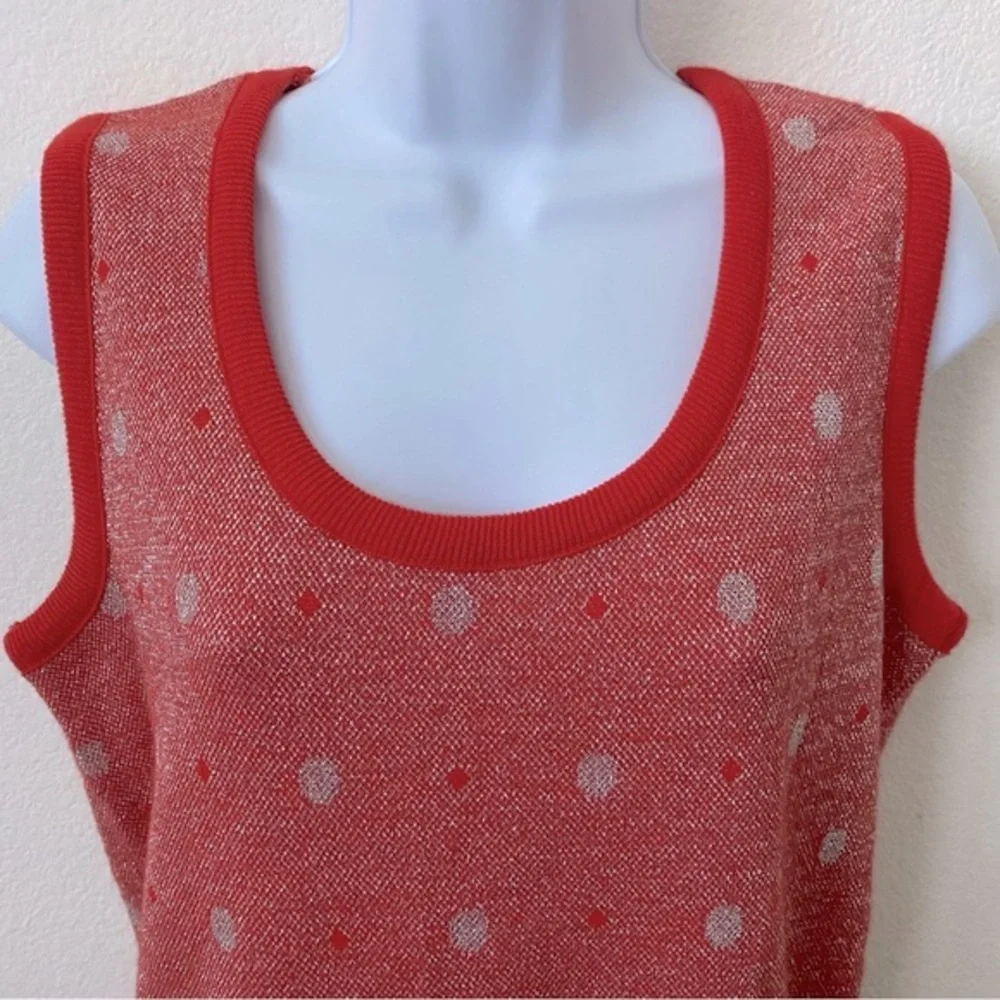 Red Polka Dot Knit Vest